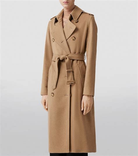 burberry womens trench coats cashmere|burberry kensington belted cashmere coat.